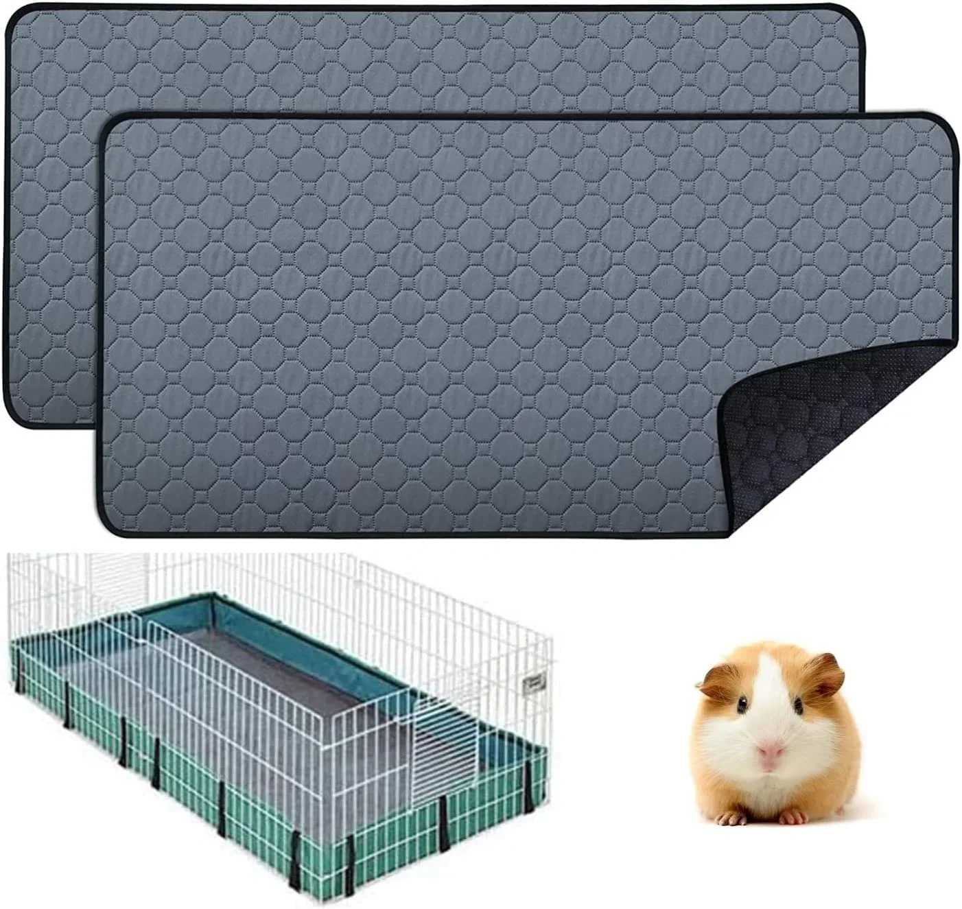 Funda Lavable Para Jaula De Cobaya - Reutilizable, Impermeable, Varias Tallas (30x30 Cm, 61x45 Cm, 120x61 Cm)