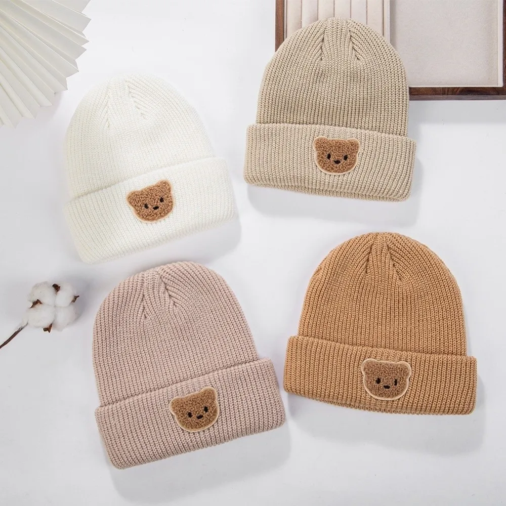 Acrylic Knitted Beanie Cap for Kids Warm Winter Hat