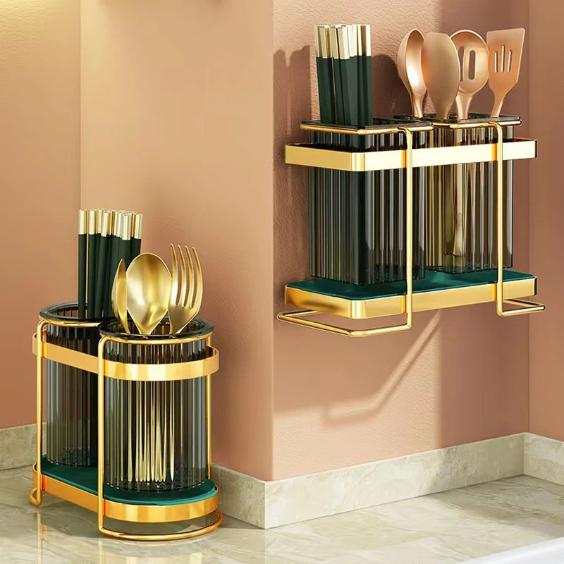 Chopsticks Cage Spoon Fork Storage Holder Cutlery Stainless Steel Drain