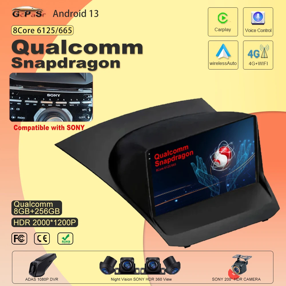 

Car android For Ford Fiesta Mk 6 2008 - 2019 Car Radio Multimedia Video Player Navigation Bluetooth Androidauto car gps DVD