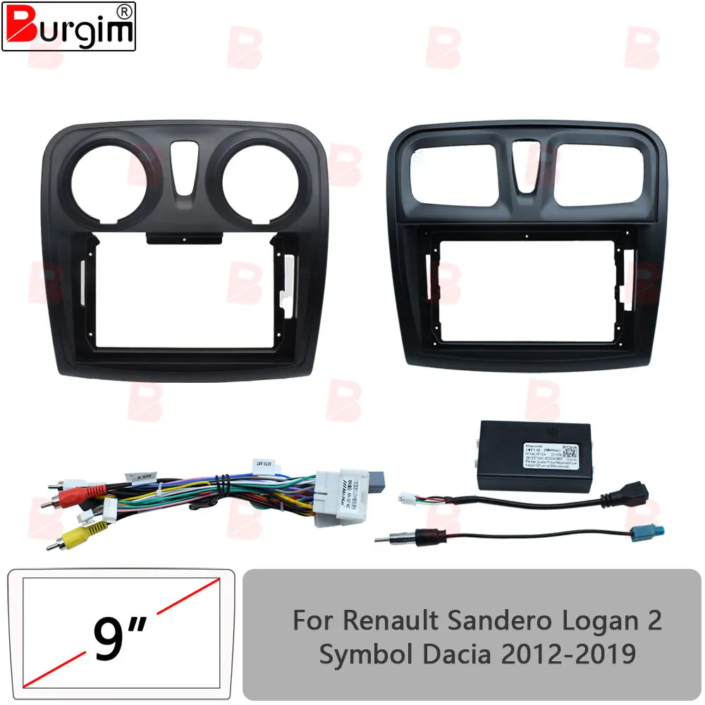 Radio de coche Fascias para Renault Sandero Logan 2 Symbol Dacia 2012