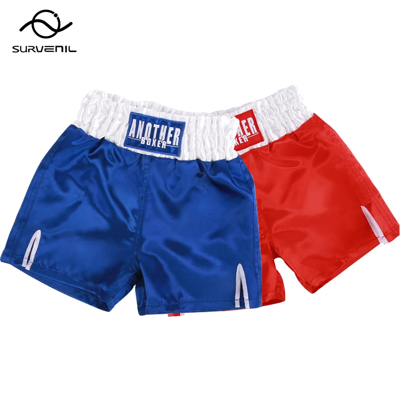 Muay Thai Shorts Kids Red Blue Kick Boxing Shorts Child Muaythai Kickboxing Pants Martial Arts Thaiboxing Grappling Fight Wear