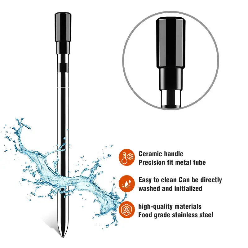 Wireless Bluetooth Meat Thermometer Digital Meat Thermometer Probe with APP LCD Screen Real-time monitoring for BBQ Oven Smoker 6
