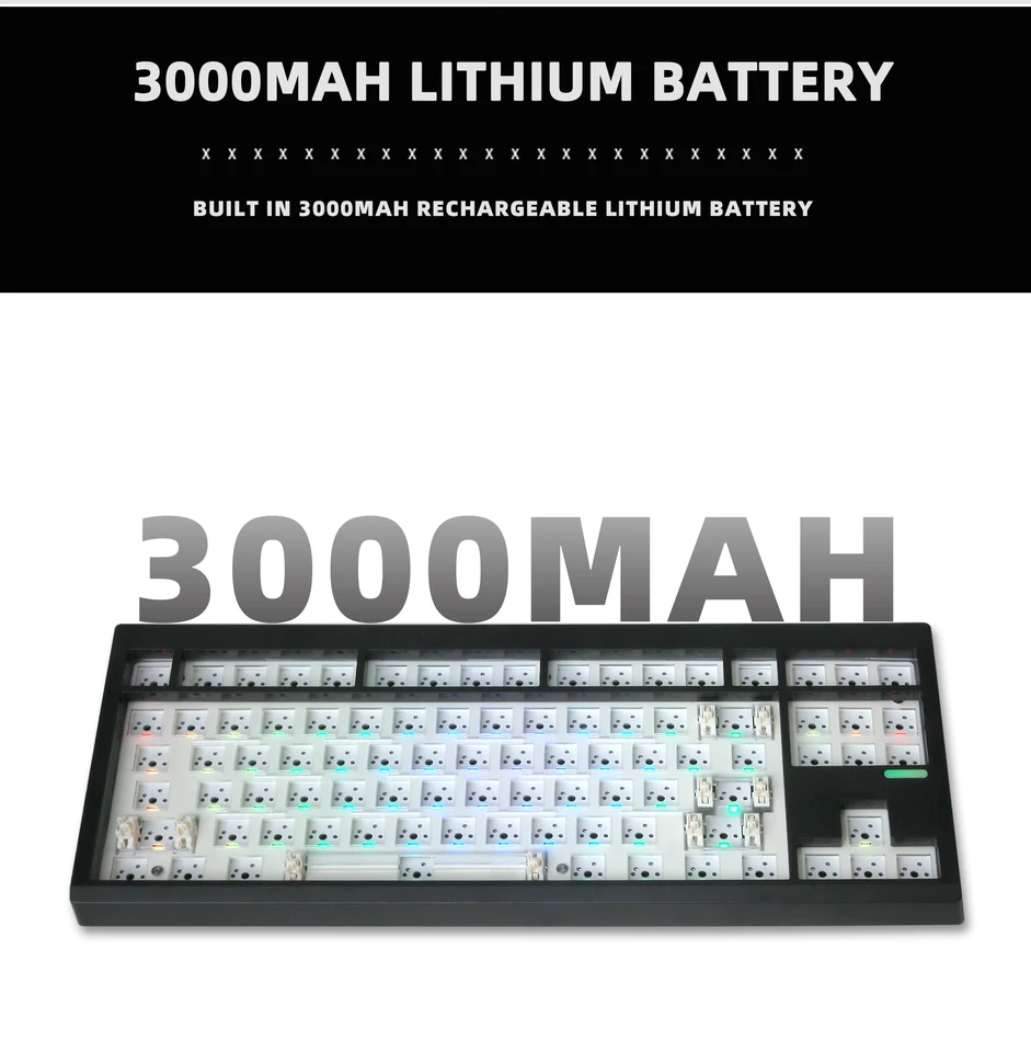 [セット] カスタムゲーミングキーボード Zuoya-機械式ゲーミングキーボードキット,Bluetoothワイヤレス