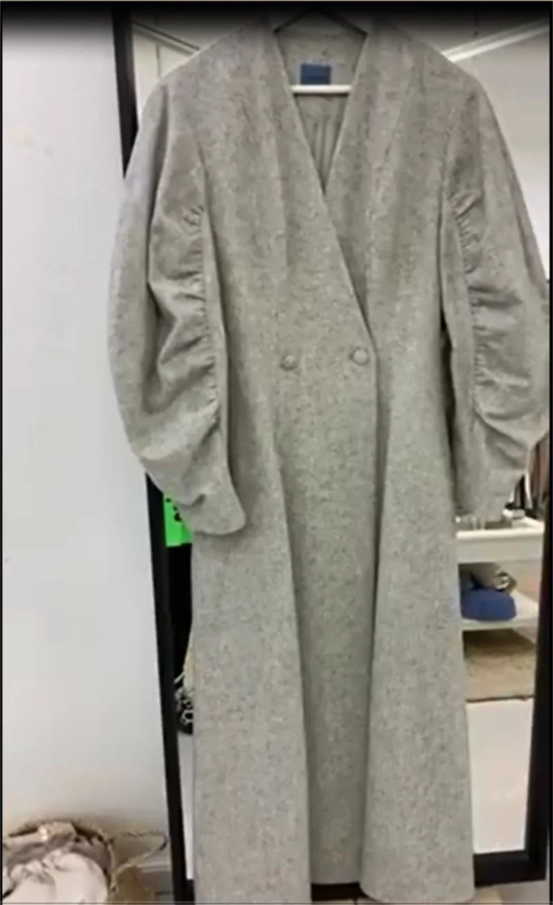 

High Quality Cashmere Women Suit Blazer Long Overcoat Winter Thick Trench Coat Custom Made Jacket Double Designer Prom Dress