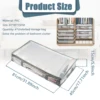 4/8 Pcs Underbed Storage Bags with Lid Large Capacity Quilt Clothes Storage Bag Foldable with Handle Clear Moisture Dust Proof 6