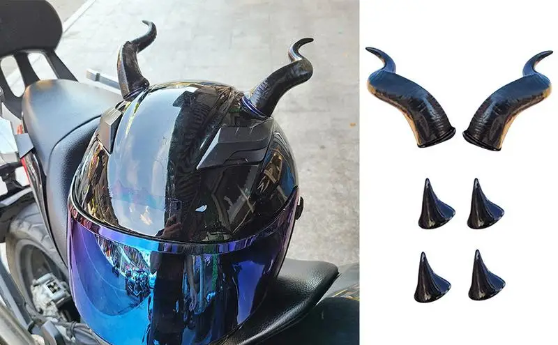 

Motorcycle Hat Horns Unique Motorcycle Ornament Short devil horn 2Pcs Motorcycle Helmet Decoration Headwear Accessories