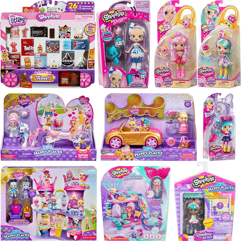 

Оригинальный набор игрушек Shopkins, реальные Маленькие Коллекционные игрушки, милые мини-игрушки, куклы, детская игрушка-сюрприз, подарок на день рождения для девочек