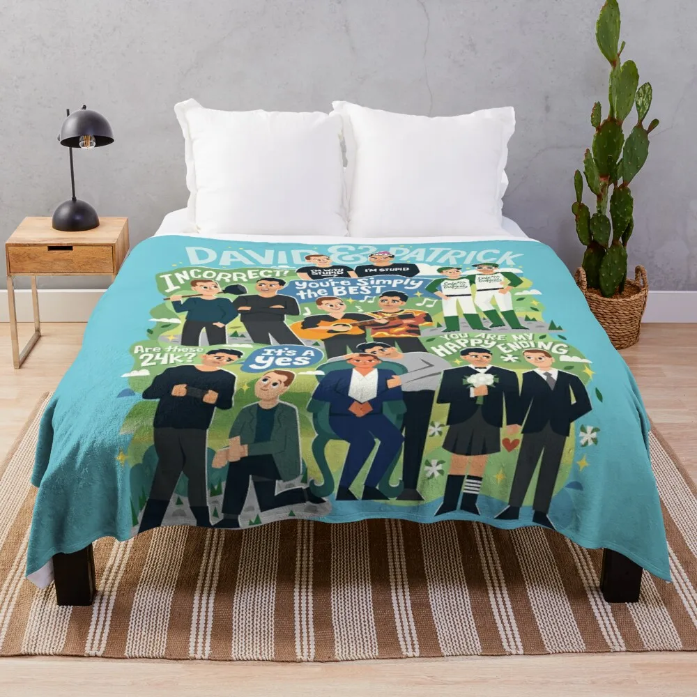 

D&P Collage Throw Blanket Soft Plaid Travel Blanket