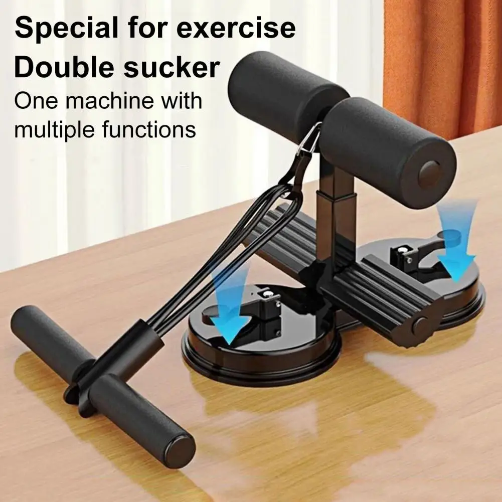 Abdominal Workout Equipment Sit-up Bar with Resistance Band for Indoor Abdominal Core Training Dual Suction Cups Home Gym