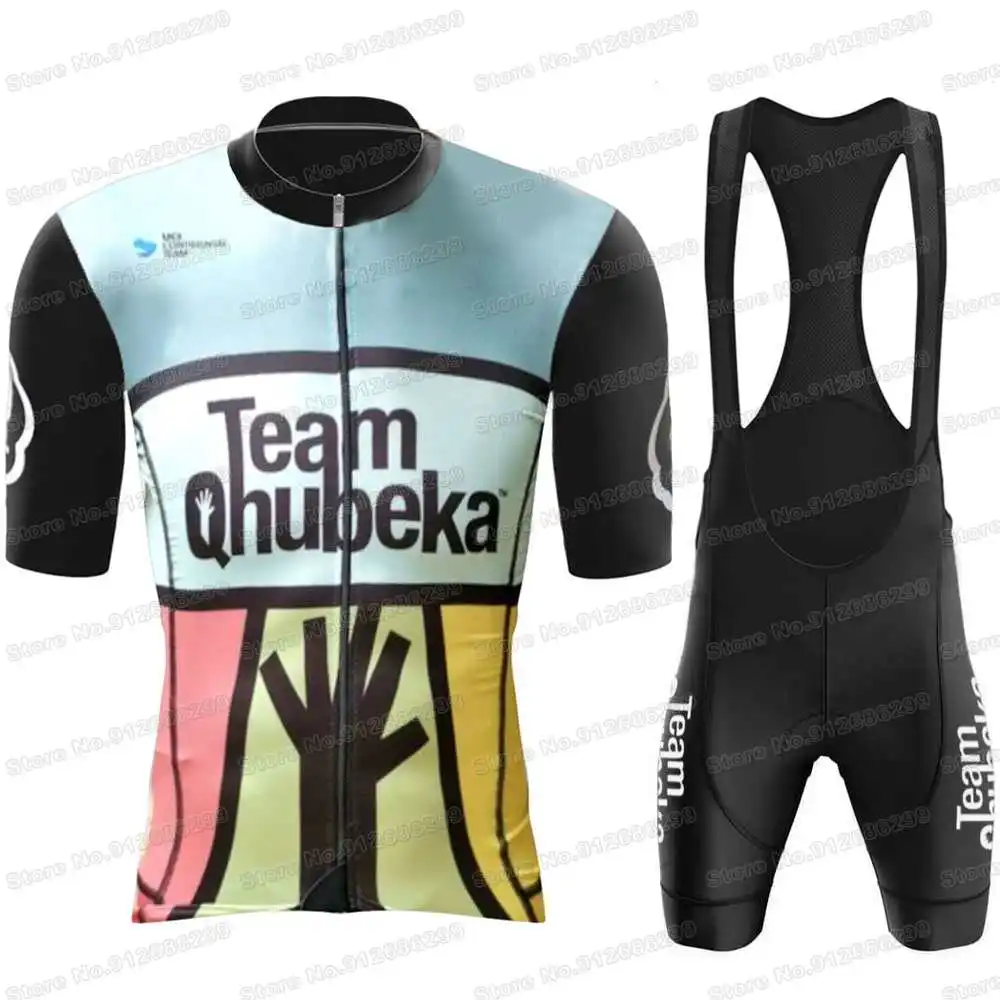 Team QHUBEKA Cycling Clothing Summer Cycling Jersey Set Men Road Bike Shirts Suit Bicycle bib Shorts Ropa Ciclismo Maillot