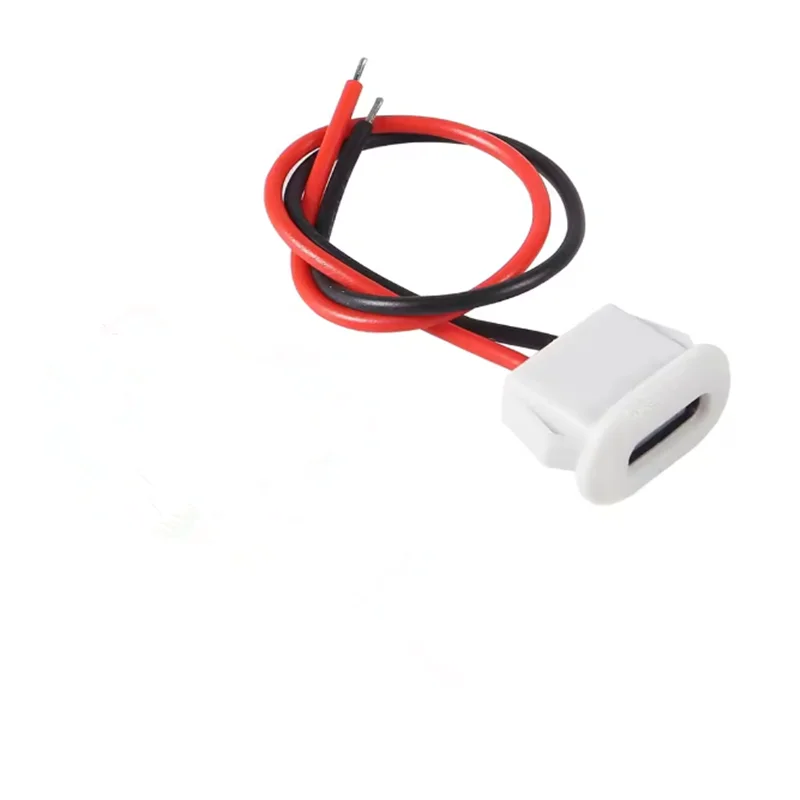 USB Type-C Female Socket Charging Interface with Welding Wire (1-10 Pack)