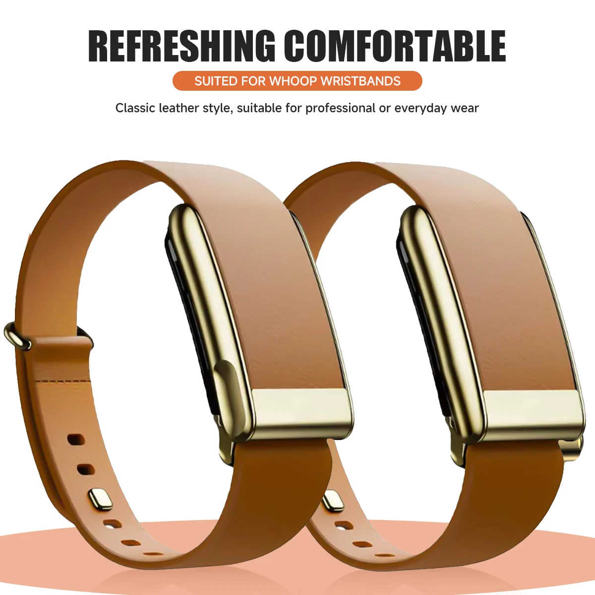 Luxury Leather Tapered Band - Premium Adjustable Strap Replacement