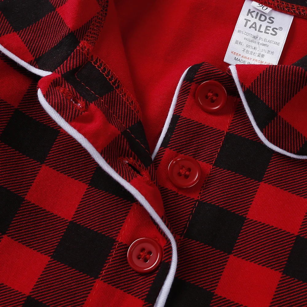 Weihnachts pyjamas setzt Kinder Samt warme Kleidung Familien feier Langarm Junge Mädchen Kleid Weihnachten Set Kind Nachtwäsche Hosen Kostüm – Detail 7