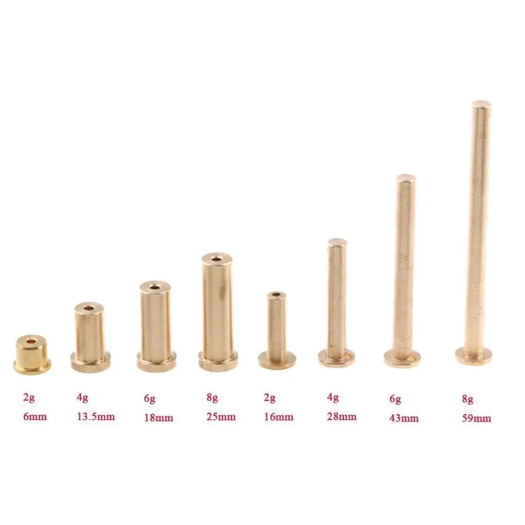 

8Pcs Premium Brass Golf Shaft Tip Plug Irons Woods Swing Weight Accessories