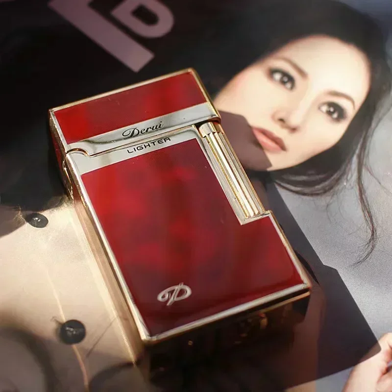 Classic Loud Lighter Metal Inflatable Open Flame Side Slip Ignition Cigarette Lighter Smoking Accessories