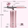 Portable Rechargeable Wireless Airbrush With Compressor Auto Action Spray Gun for Face Beauty Nail Art Tattoo Craft Cake Paint 2