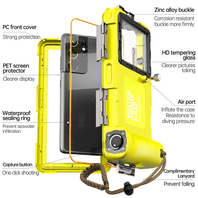 Étui de téléphone étanche universel multifonctionnel, durable, imperméable, 15 m/50 pieds, 6,9 pouces, IP68, photographie sous-marine professionnelle 3 Étui de téléphone étanche universel multifonctionnel, durable, imperméable, 15 m/50 pieds, 6,9 pouces, IP68, photographie sous-marine professionnelle 3