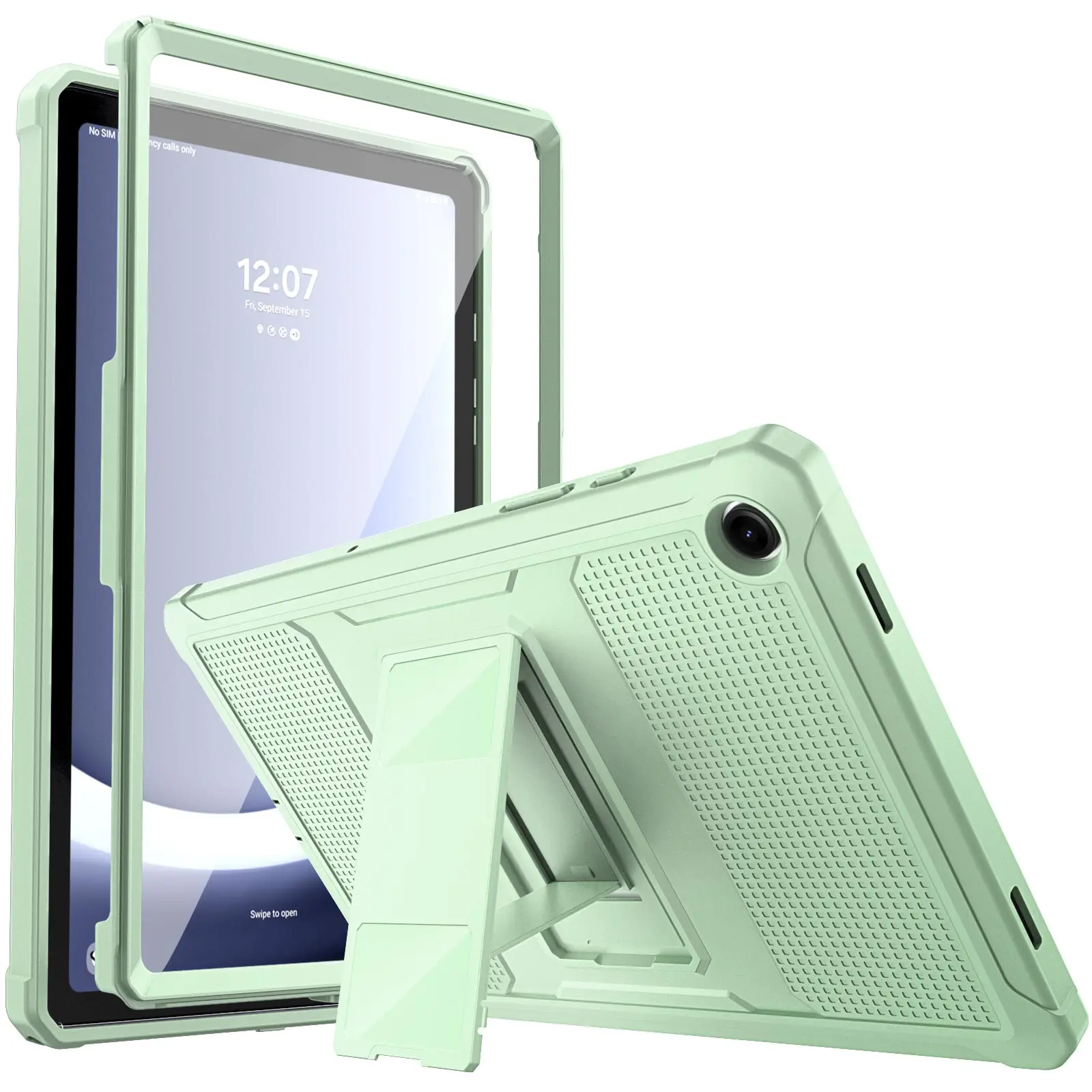 حافظة MoKo Fit Galaxy Tab A9 Plus مقاس 11 بوصة 2023 (SM-X210/X216/X218)، غطاء خلفي متين مقاوم للصدمات لكامل الجسم وشاشة مدمجة