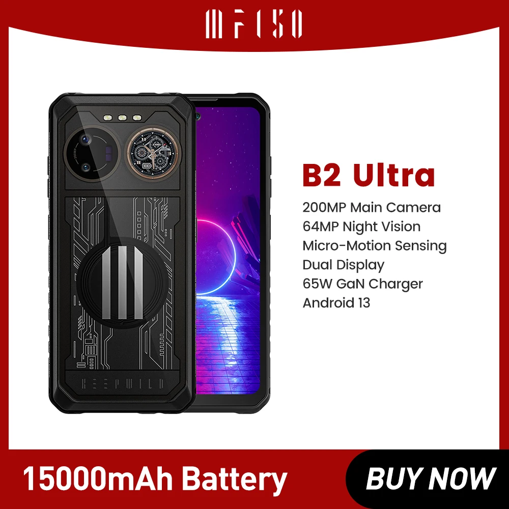 

Смартфон IIIF150 B2 Ultra, Android 13, 15000 мАч, ночное видение, неразрушимый мобильный телефон, 12 ГБ + 256 ГБ, 200 МП, 6,8 дюйма