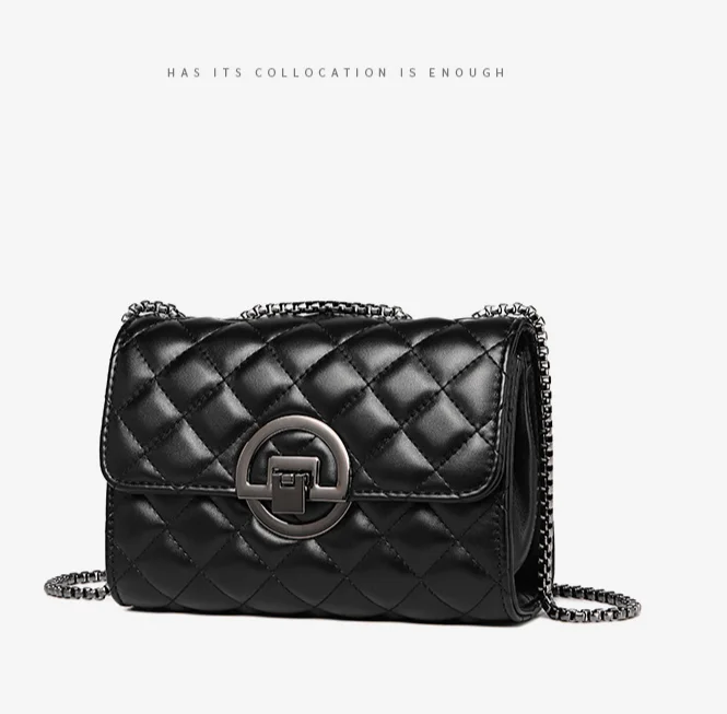 Lingge ricamato filo da donna 2024 nuova moda alla moda catena spalla singola tracolla Internet borsa quadrata piccola rossa_voghion.com