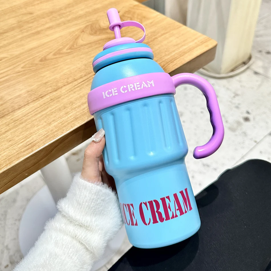 New Large Capacity Thermos Cup With Handle And Straw Stainless Stee Car Portable Travel Thermal Cup Big Mac Thermos Water Bottle - Aliexpress 15 26 New Large Capacity Thermos Cup With Handle And Straw Stainless Stee Car Portable Travel Thermal Cup Big Mac Thermos Water Bottle - Aliexpress 15