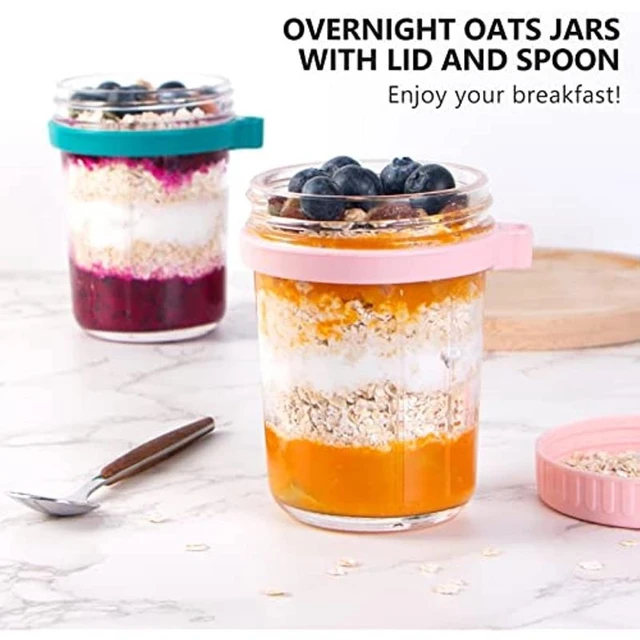 2PCS 20Oz Overnight Oats Container With Lid And Spoon - Portable Oatmeal  Breakfast Cup For On-The-Go - AliExpress