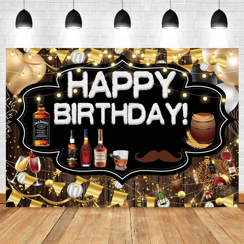 사진 촬영용 블랙 골드 옥토버 페스트 테마 파티 배경, 위스키 응원 및 맥주 생일 축하 배경, 사진 스튜디오 소품
