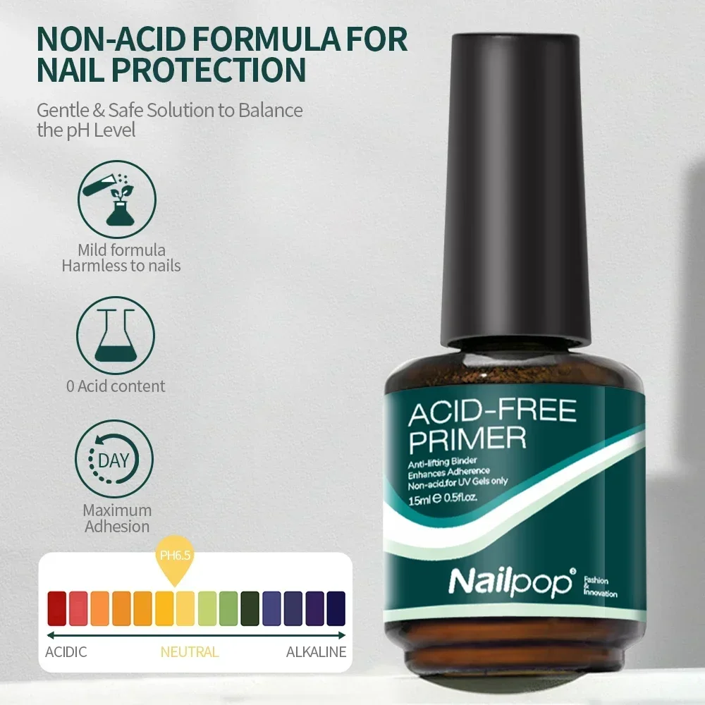 Nail Dehydrator and Primer Acid Free Natural Nail Prep Dehydrate Bond Primer Bonding Polish Soft Nails Tips Gel Nail Supplies 2