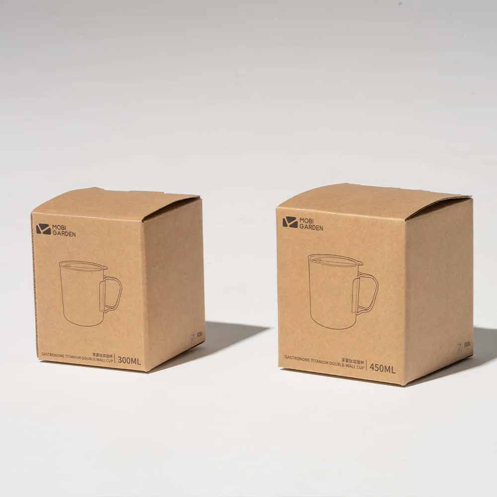 MOBI GARDEN 캠핑 티타늄 컵 초경량 아웃도어 휴대용 물 커피 컵 백패킹 트레킹 300L 450ML