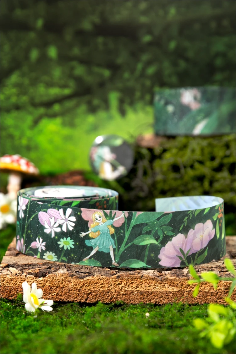 Journal GO 4 x 200 cm Dream Forest PET gebürstetes Glitzer-Sandband, Aufkleber, kreativer Planer, Zubehör, DIY, Scrapbooking, Album, Tagebuch – Detail 8