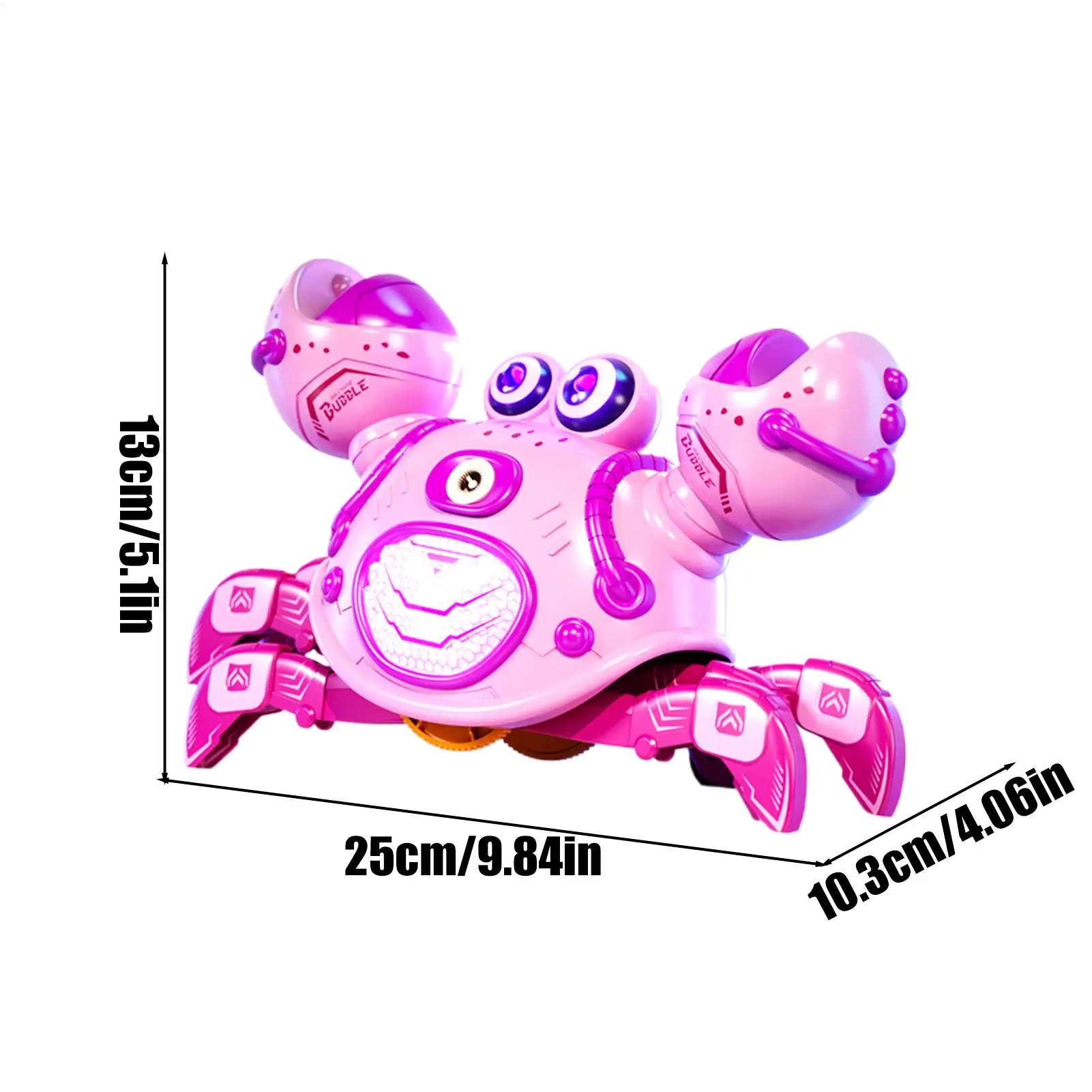 원격 조종이 가능한 재미있는 귀여운 전동 거품 발사 크랩 장난감, 남아 여아 어린이 가정 학교 야외용 크롤링 크랩 장난감