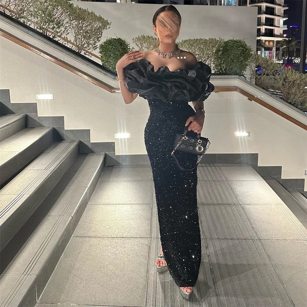 

Off The Shoulder Ruch 2023 Women Formal Robes De Soirée Occasion Evening Gown Arabia Evening Dress