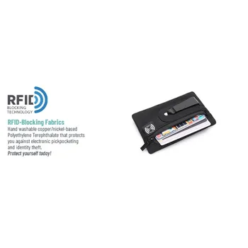 Mini Portafoglio con Tasca Segreta, Marsupio da Viaggio, Borsa di Sicurezza per Soldi, Porta Carte con Blocco RFID, Portamonete Nascosto con Clip per Uomini e Donne
