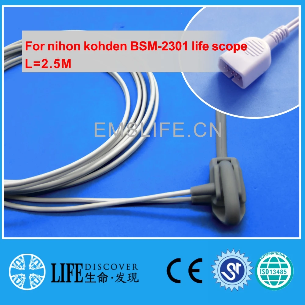 

Reusable child ear clip spo2 sensor For nihon kohden BSM-2301 life scope