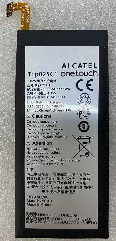 Per Batteria Alcatel/Alcatel One Touch Pop 4 Cellulare Tlp025C1
