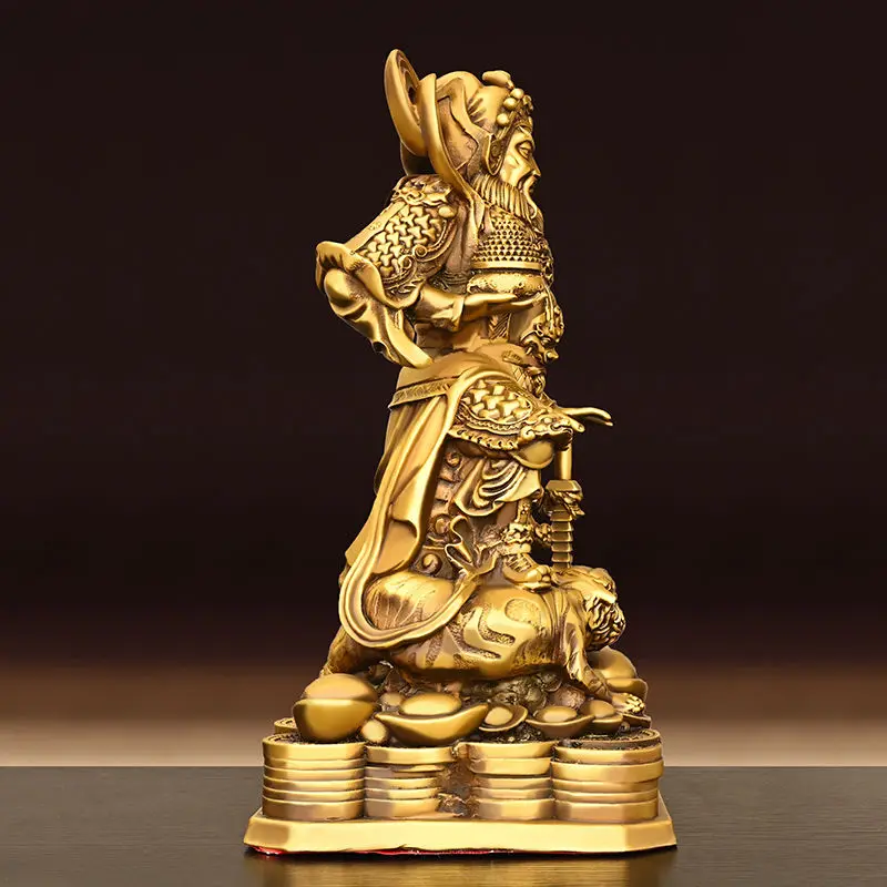 Feng Shui copper Zhao Gongming Statue close-up 1