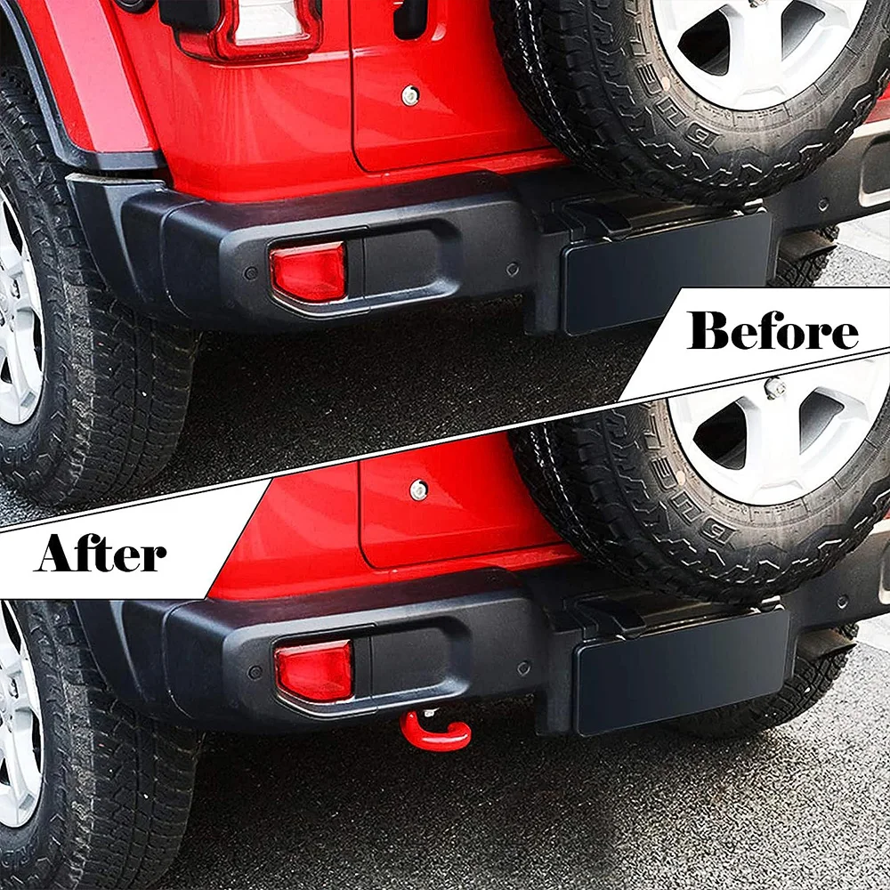 1SET Rear Tow Hook for Jeep Wrangler Left Trailer Hitch Receiver Towing Hook for Jeep Wrangler JL JK JLU 2018 2021 Accessories