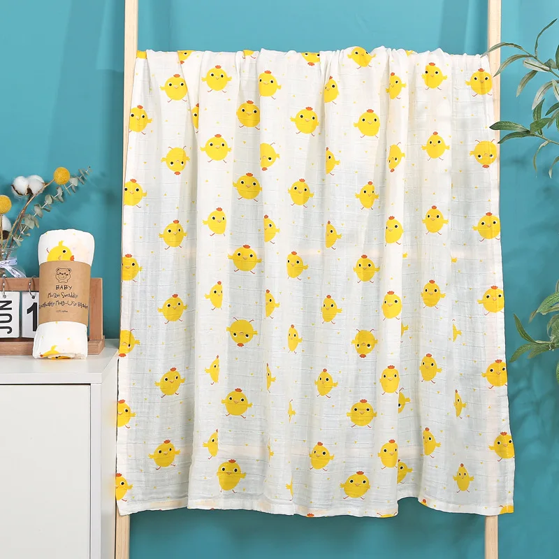 Children's Gauze Bath Towel Cartoon Blanket Baby Blanket Printed Newborn Pure Cotton Children's Quilt