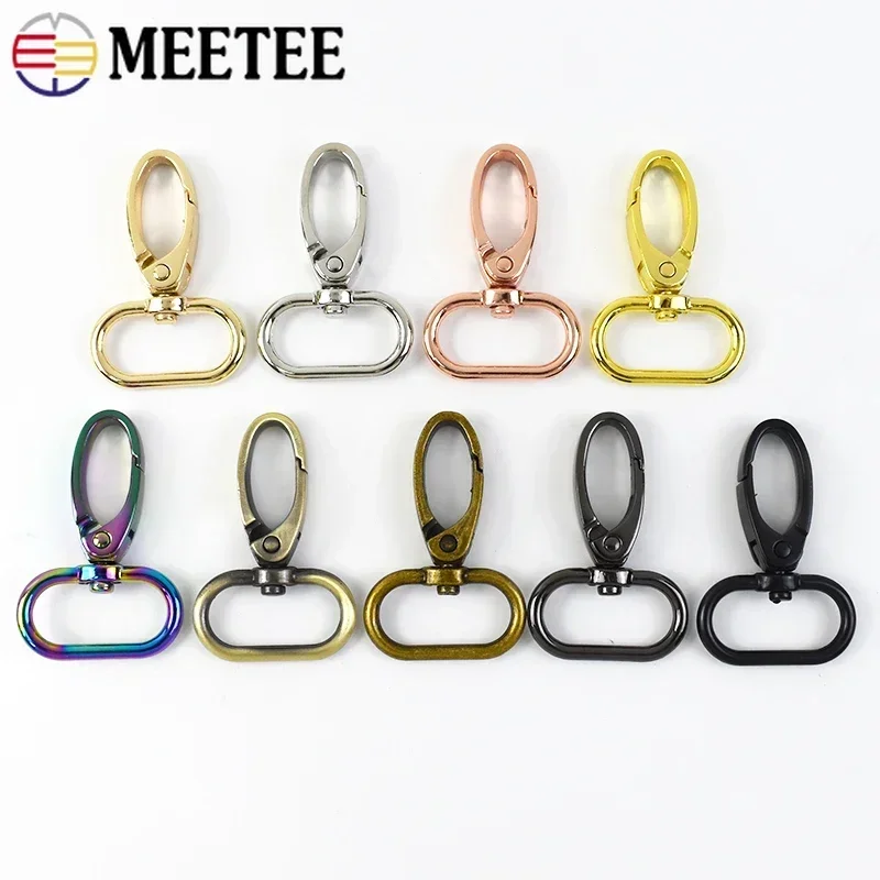 Metal Bag Buckle 10/20Pcs 20/26/32/38mm Metal Bags Strap Buckles Lobster Clasp Collar Carabiner Snap Hook DIY KeyChain Bag Part Accessories
