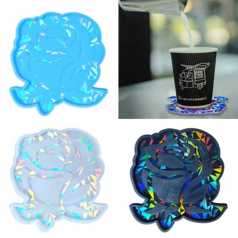 Cayway Grandi Stampi in Silicone per Resina Grandi Esagono Stampi in Resina Siliconica Stampo per Sottobicchieri in Resina per La Conservazione dei Fiori, Decorazioni per La Casa