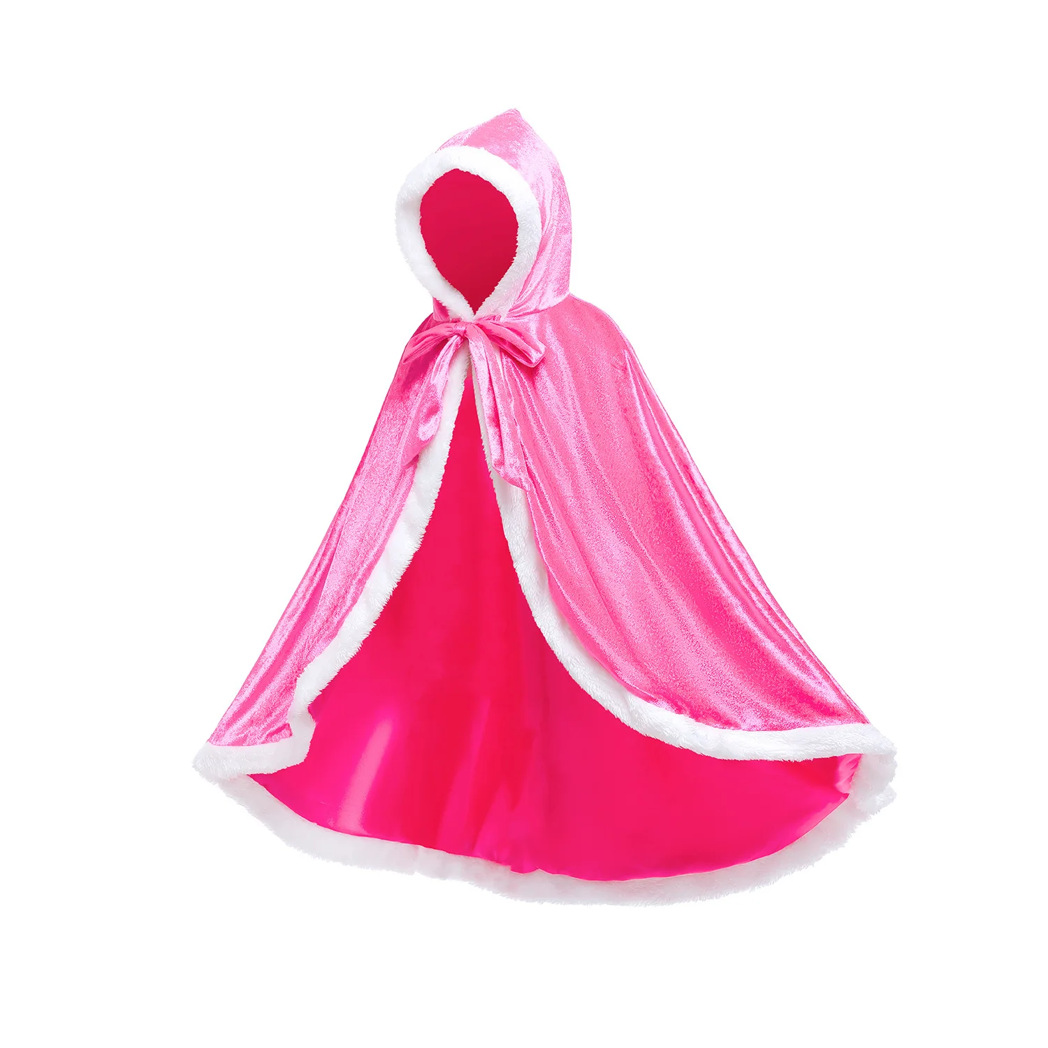 Four Color Princess Women's Clothing Autumn and Winter with Velvet Hooded Costume Halloween Princess Role-playing Costume Shawl