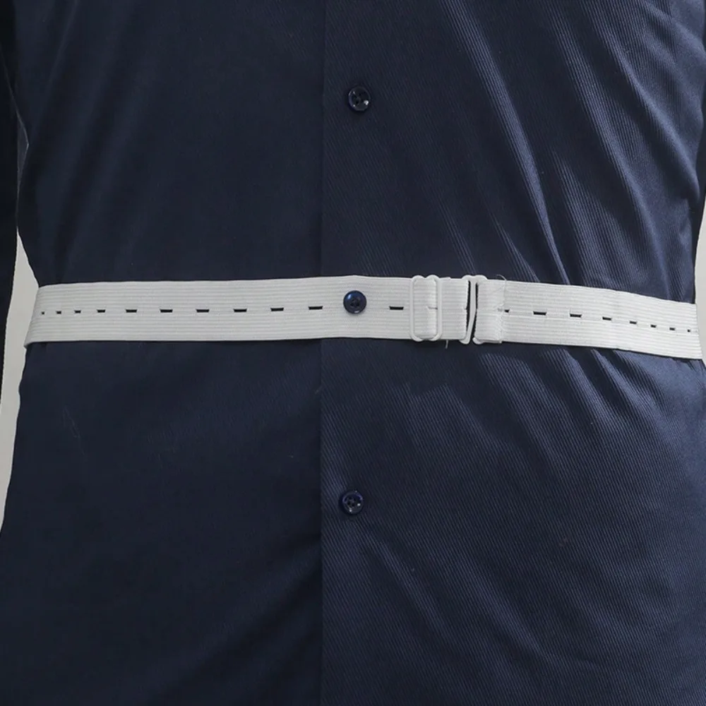 Non-slip Elastic Waistband Anti Wrinkle Shirt Stay Belt Business