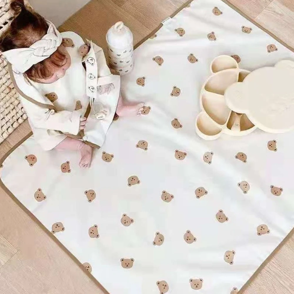 portable newborn diaper changing mat waterproof diaper changing pad foldable baby diaper sheet nappy mat for outdoor traveling 90cm*70cm Reusable Baby Diaper Mattress Diaper Baby Changing Mats Cover for Newborn Waterproof Changing Pats Flool Play Mat