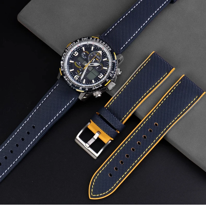 Anelaレポート For Citizen Blue Angel watch strap second generation AT8020
