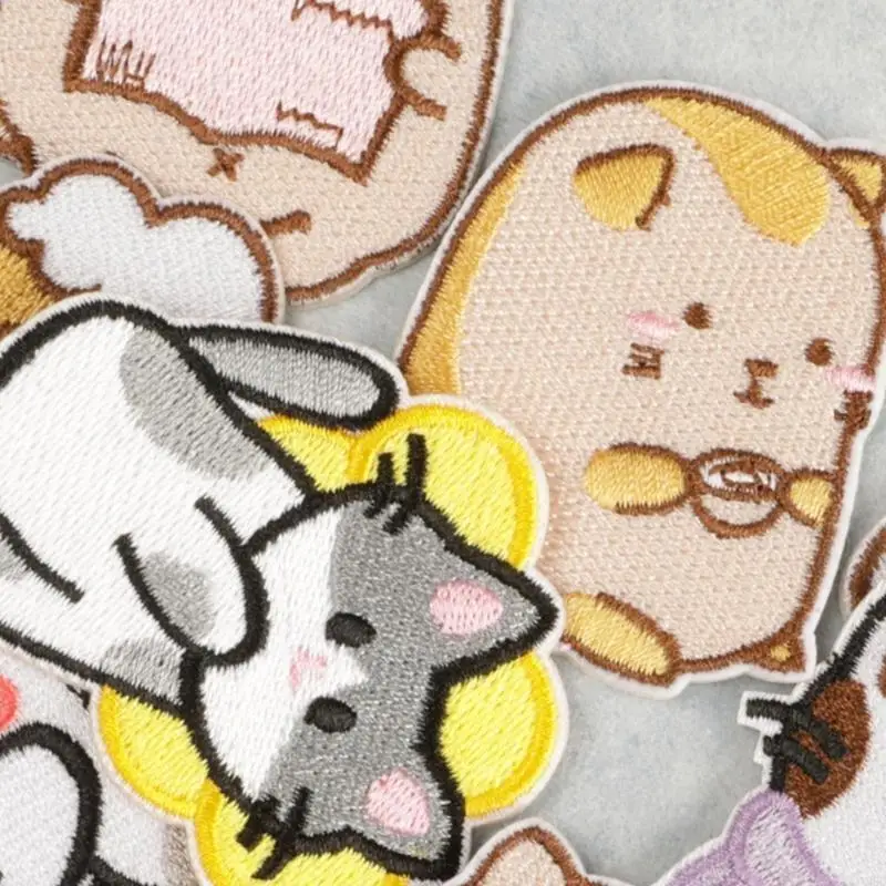 10 PCs Cartoon -Katzen Eisen auf Flecken Applique Flecken Tierreparaturflecken Stickflächen für Kleidungsdekoration Y08E – Detail 7
