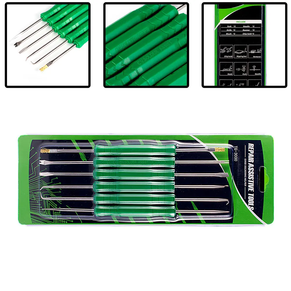 6 stücke PCB Entlöten Aid Tool Kit Löten Assist Tool PCB Reinigung Reparatur Werkzeug Platine Schweißen Hilfs Werkzeug – Detail 4