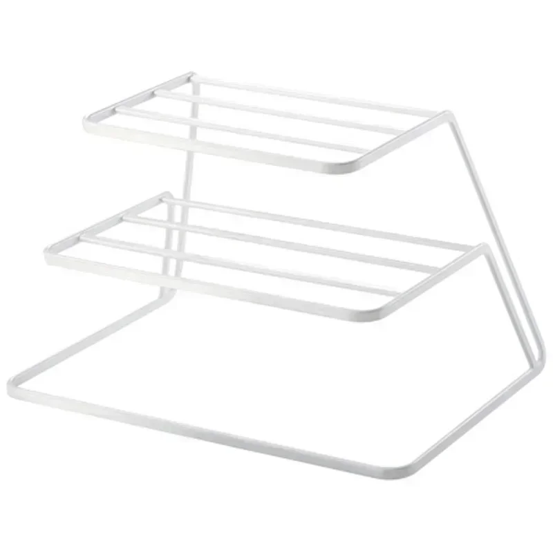 Kitchen Household Storage Drain Iron Rack 3 Levels Plates Bowl Cup Separate Storage Dishes Stand Hold Dish Drying Organizer Tool 6