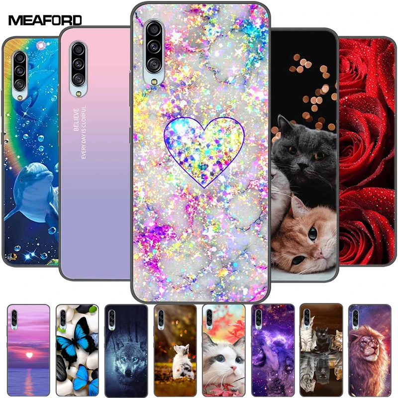 Cute Cat Design Soft TPU Silicone Phone Case - Premium Protective Cover for Samsung Galaxy A90 5G