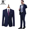 ( Jackets + Pants ) Premium Brand High Quality Pure Color Groom's Man Fashion Wedding Dress Suit Men's Formal Business Suit 4